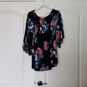 Off the shoulder tunic top